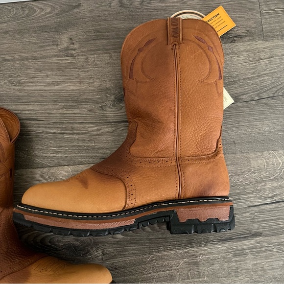 Road Wolf Rider Work Leather Western Wellington Boot Size 9.5 M - Picture 7 of 16